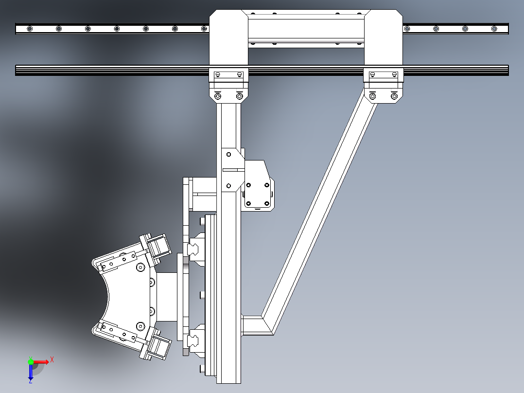 线圈端部移动夹俯视图