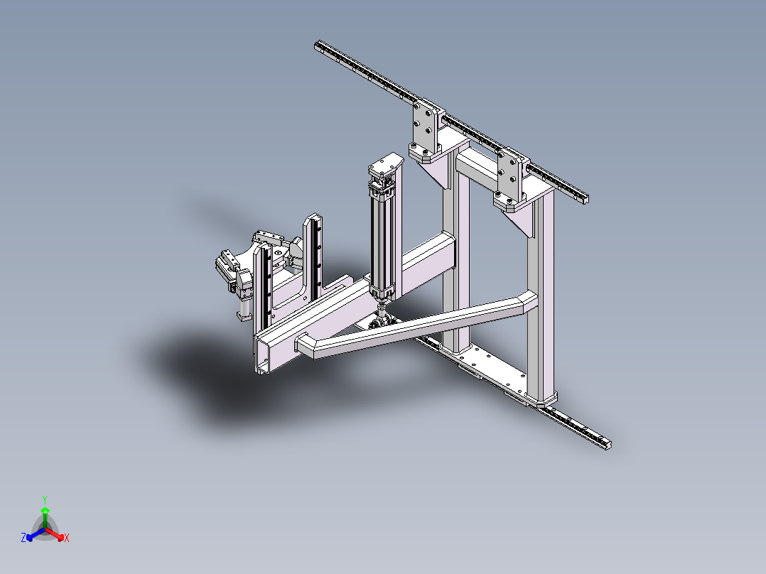 线圈端部移动夹正等轴测图