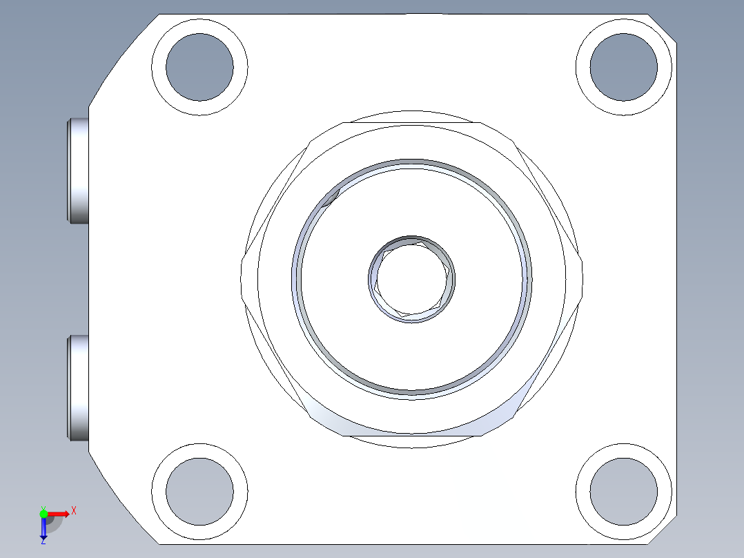 KOSMEKLHA1050-CL-Y45多系列多零件图纸模型俯视图