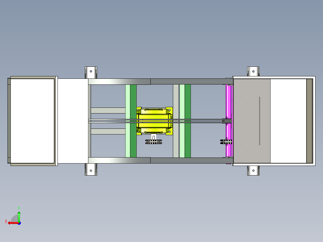 斗式提升机完整三维模型后视图