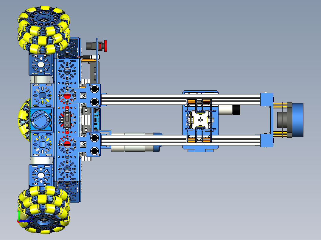 OMS全向轮机器人车左视图