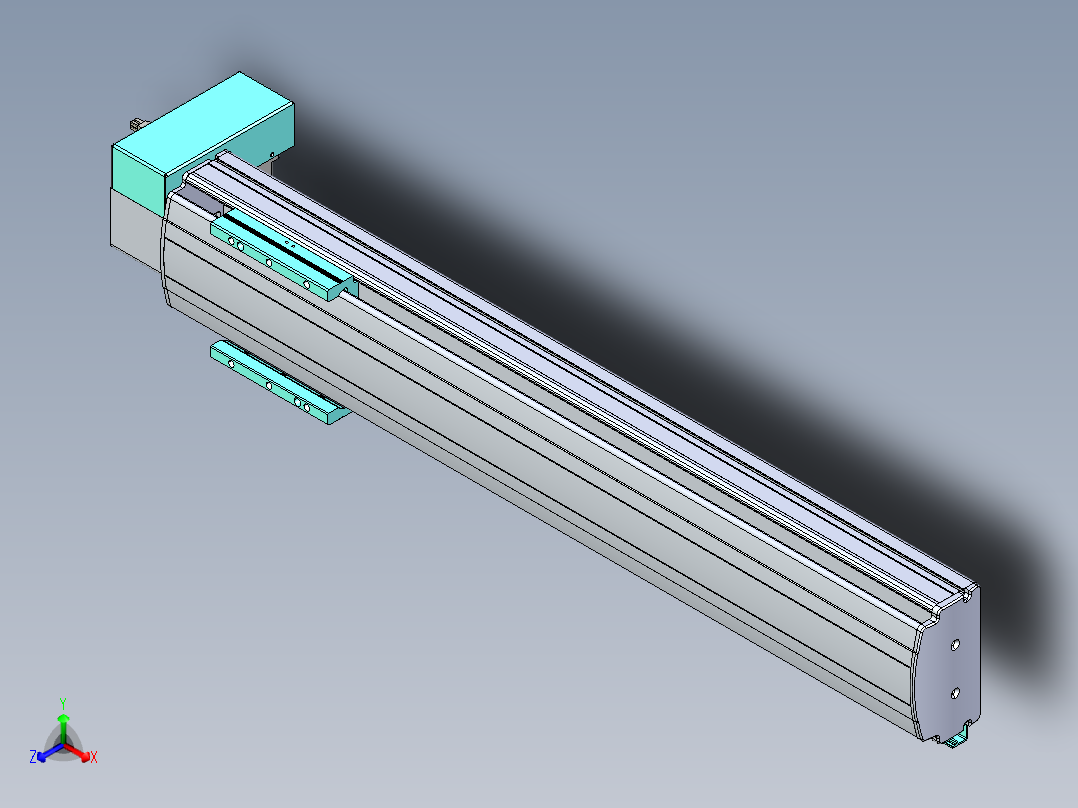威洛博VBF同步带传动一般环境VBF14-L45-S600-BRD-ZP40-C3正等轴测图