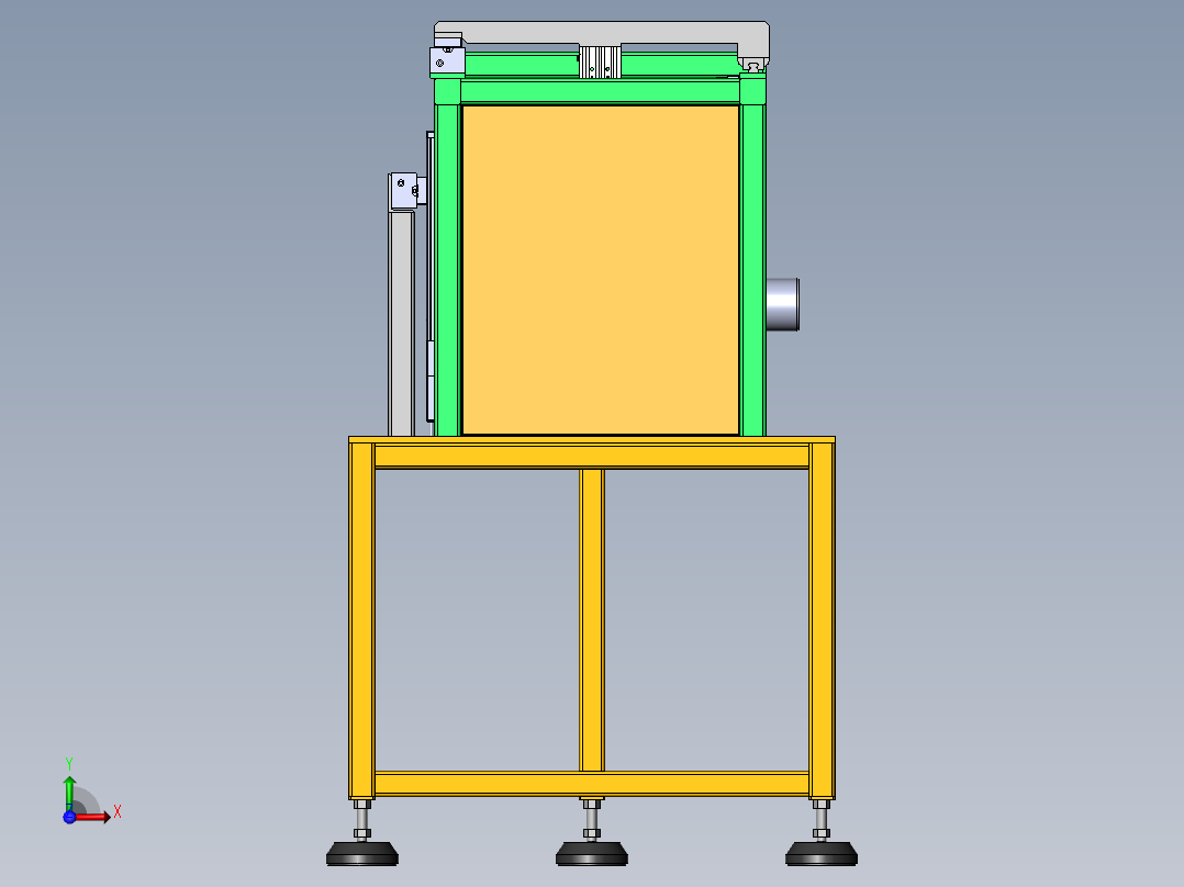包装盒自动盖膜机sw18可编辑前视图