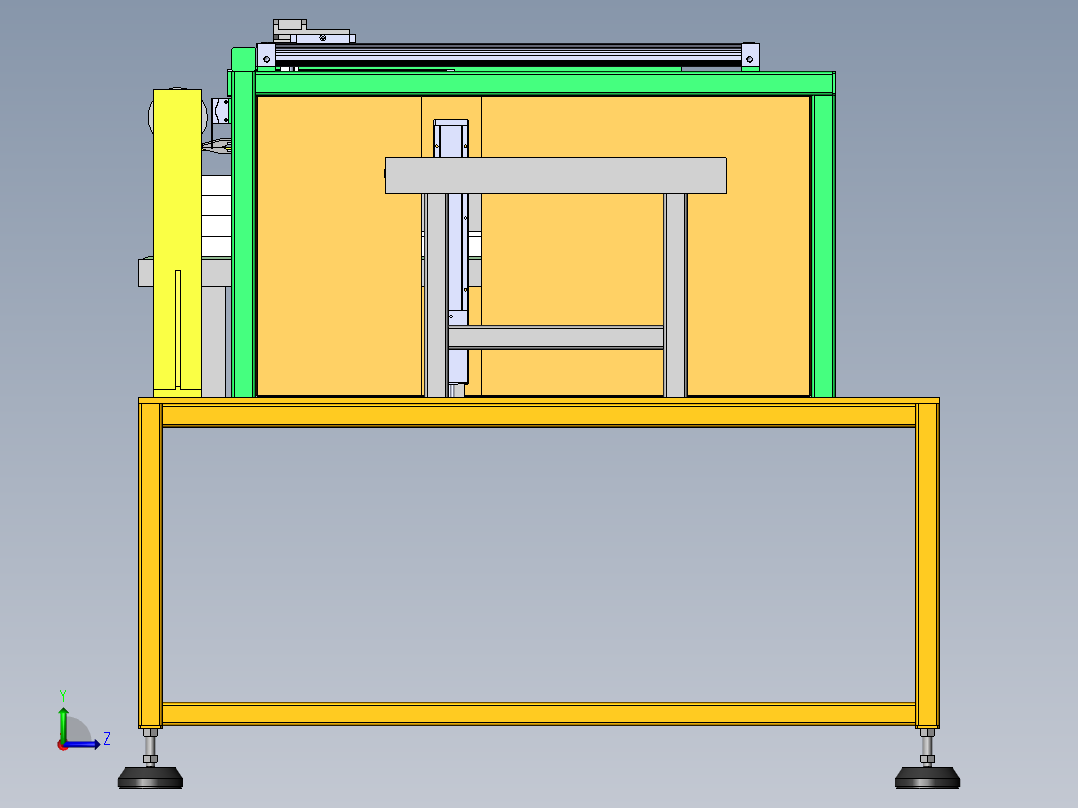 包装盒自动盖膜机sw18可编辑左视图