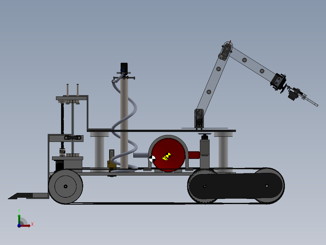 多用途手动操作救援小车sw21可编辑前视图