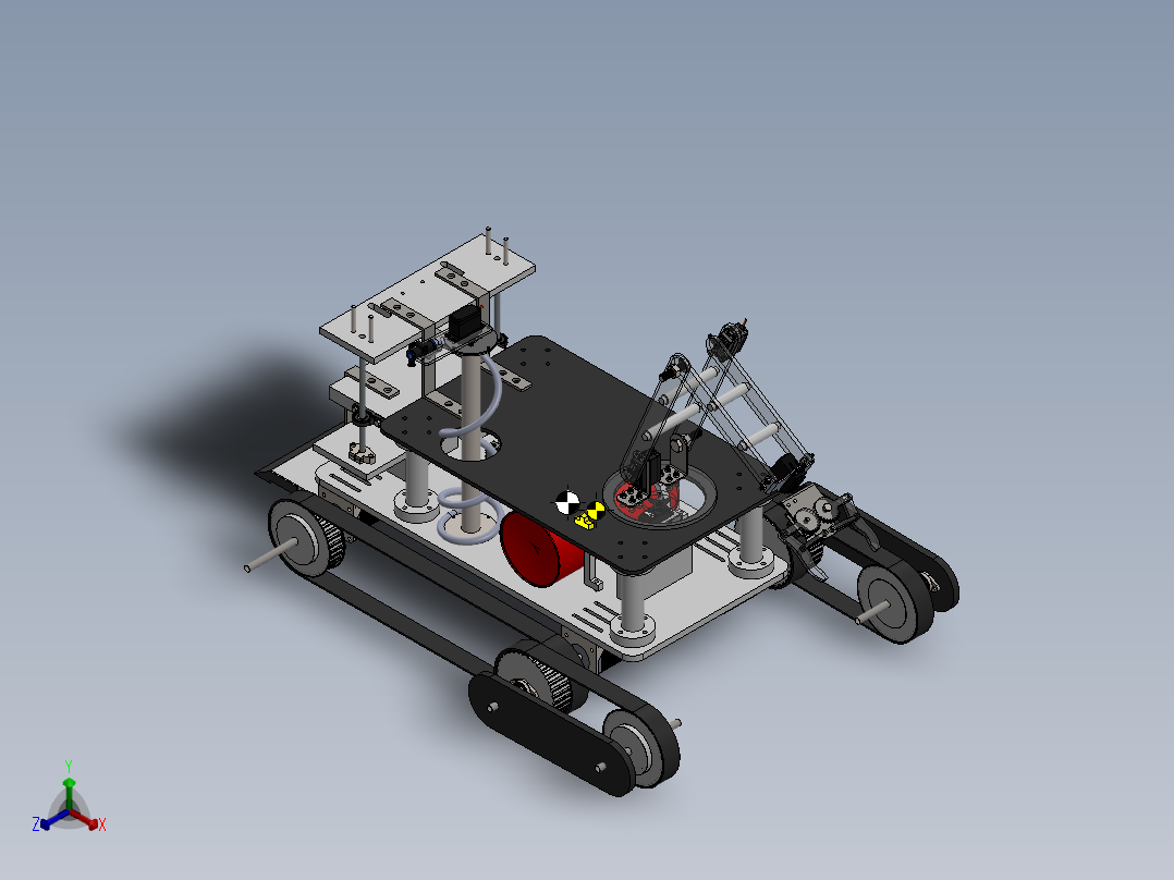 多用途手动操作救援小车sw21可编辑正等轴测图