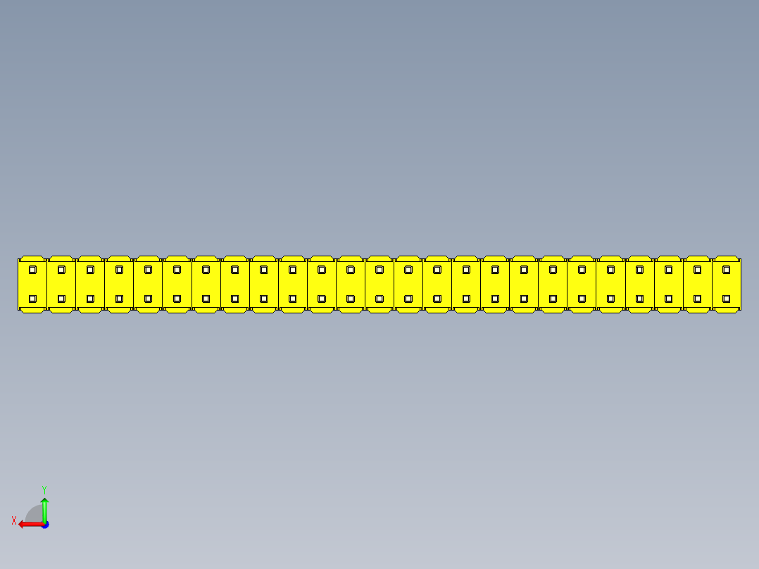 彩色公头100mil（2.54mm）系列-DS1021_yellow_2x25p_100mil_Type43_rev1.0后视图