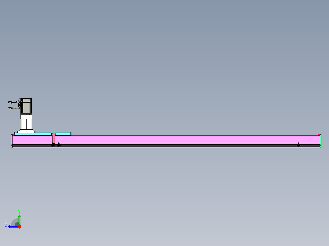 东锦齿条传动DH210G-L167-S1650-BU-减速机+P750W.STEP右视图