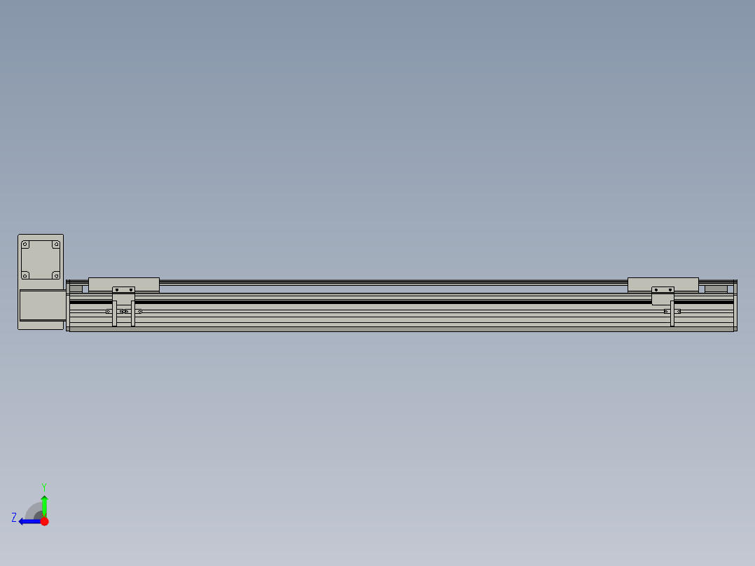 直线模组WG-LHB12-S800-LU设计图纸右视图