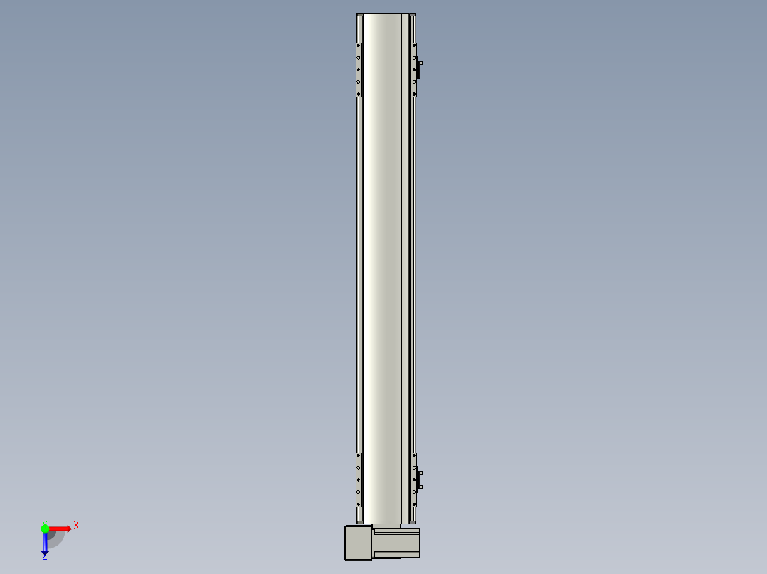 直线模组WG-LHB12-S800-LU设计图纸俯视图