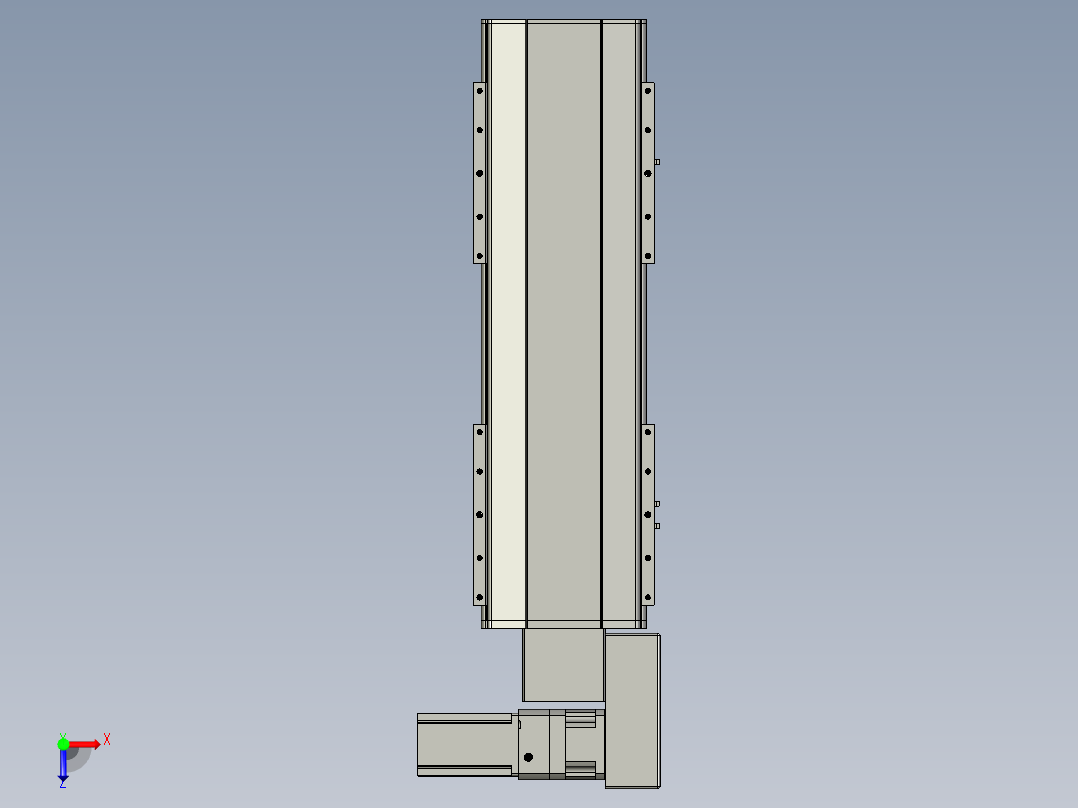 直线模组LHB21-L40-S400-BR设计图纸俯视图