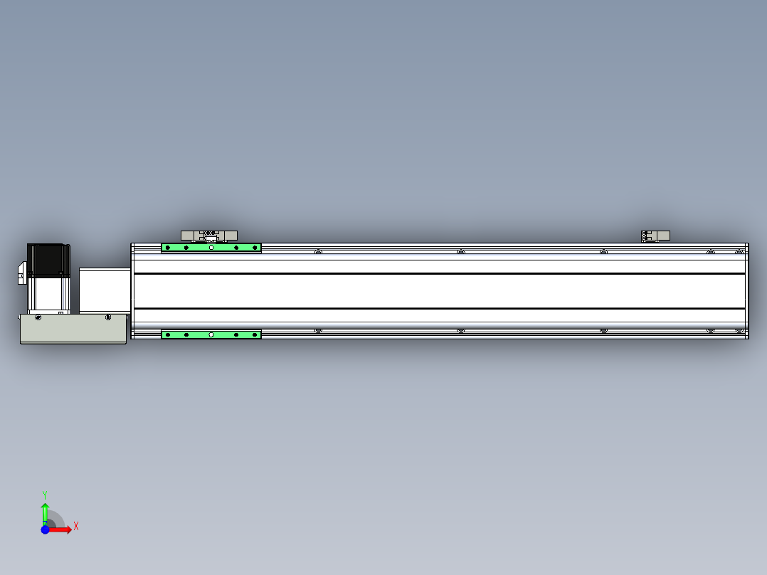 同步带滑台-半封闭B13H-L45-S600-L-P40-D3前视图