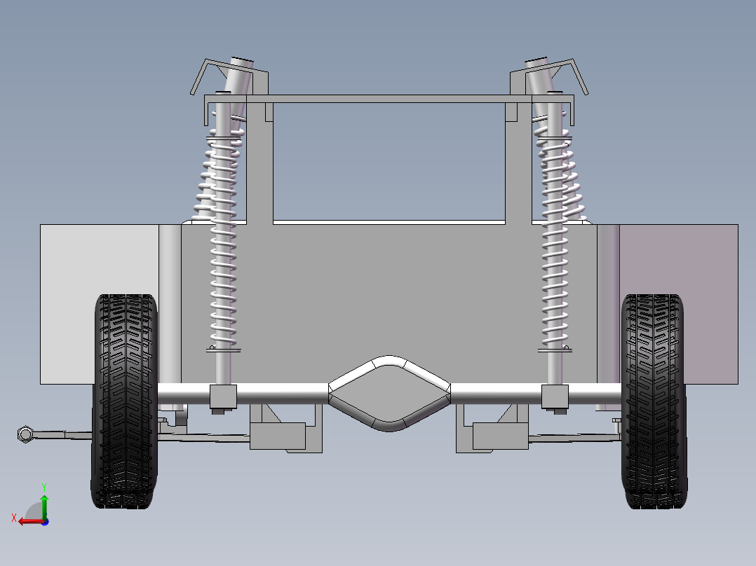 智能小车模型后视图