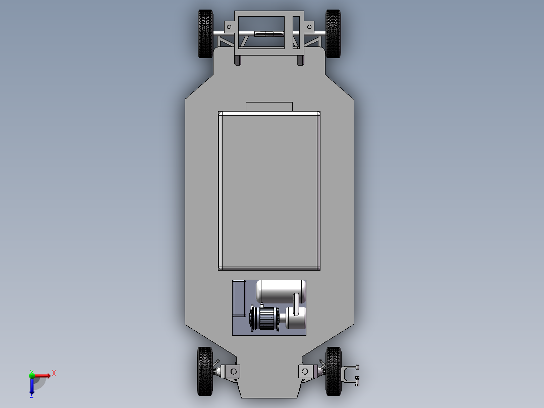 智能小车模型俯视图
