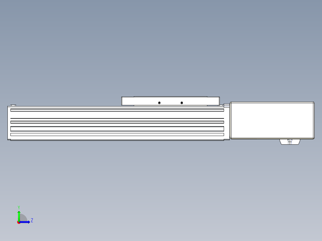 同步带全封闭直线模组TPA-HCB-120D-90-L150-ML-Y-P40-N3左视图