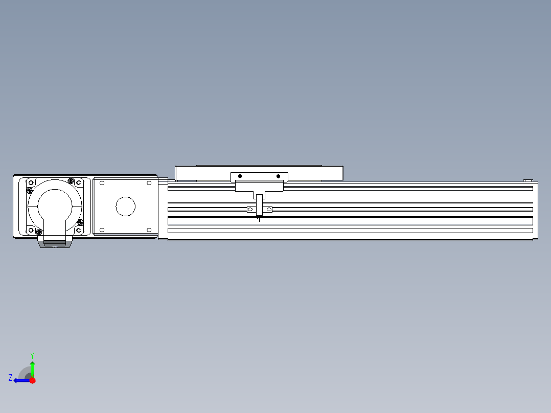 同步带全封闭直线模组TPA-HCB-120D-90-L150-ML-Y-P40-N3右视图
