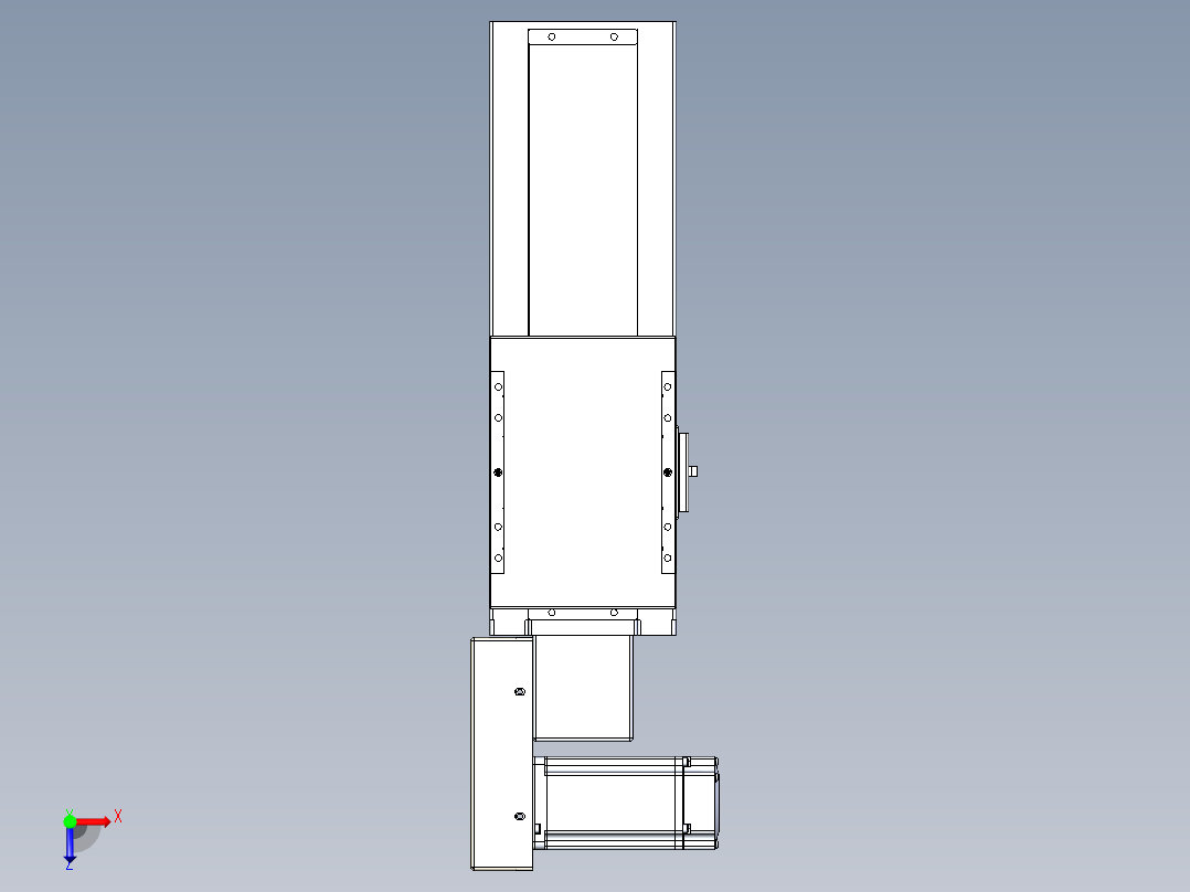 同步带全封闭直线模组TPA-HCB-120D-90-L150-ML-Y-P40-N3俯视图