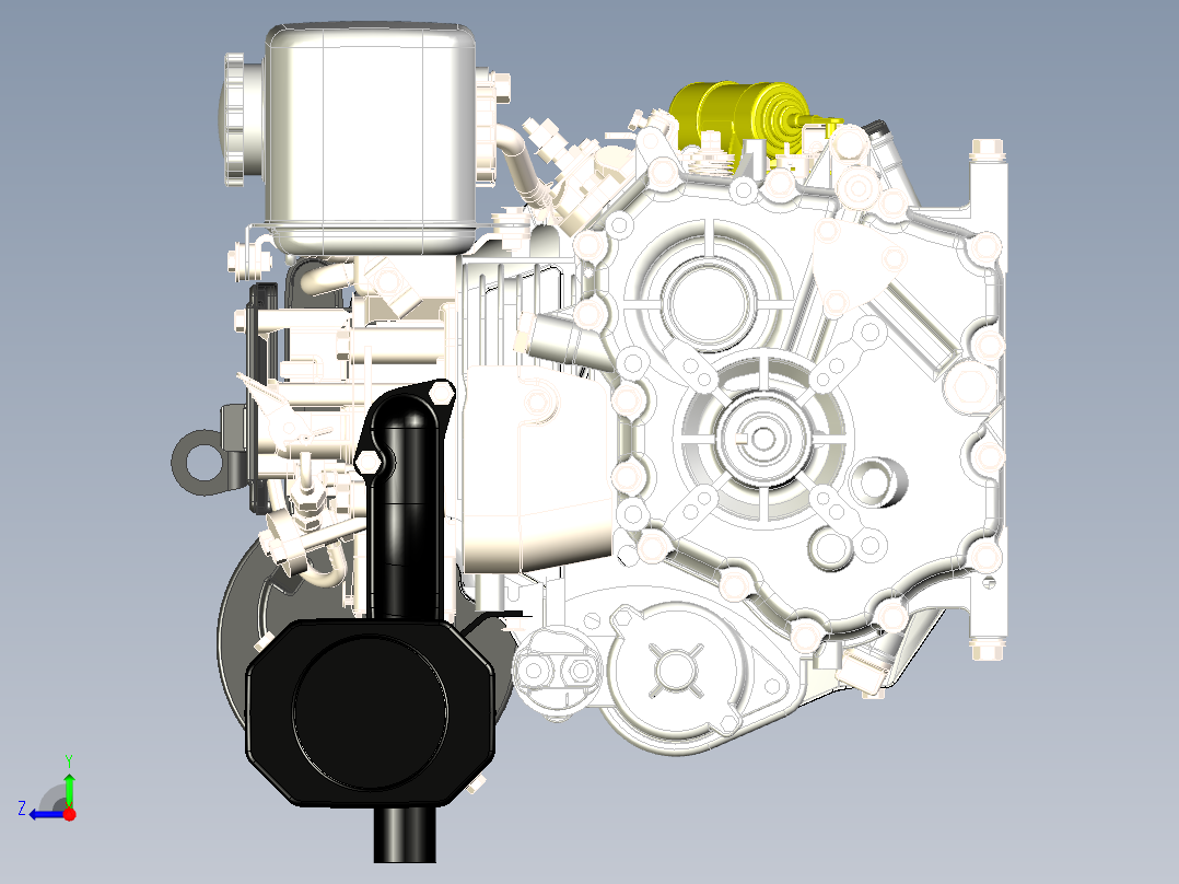 柴油机模型图右视图
