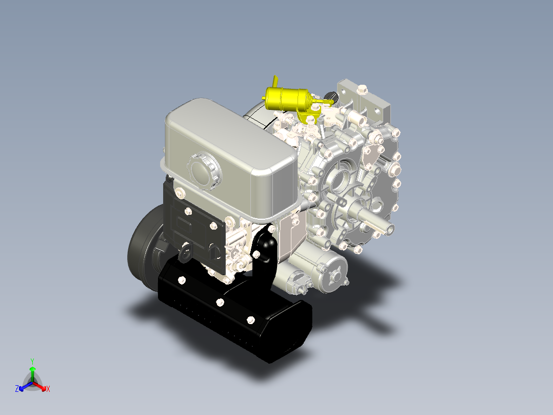 柴油机模型图正等轴测图