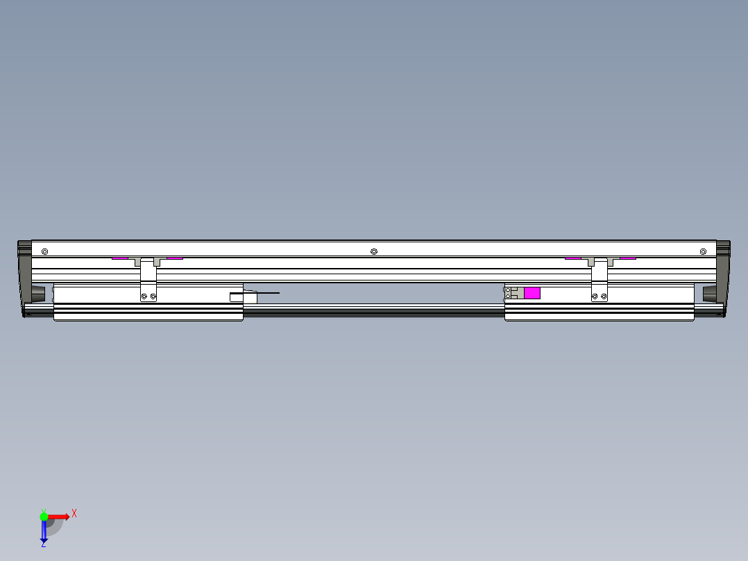 威洛博VL系列直线电机模组-2VL17E3-S250俯视图