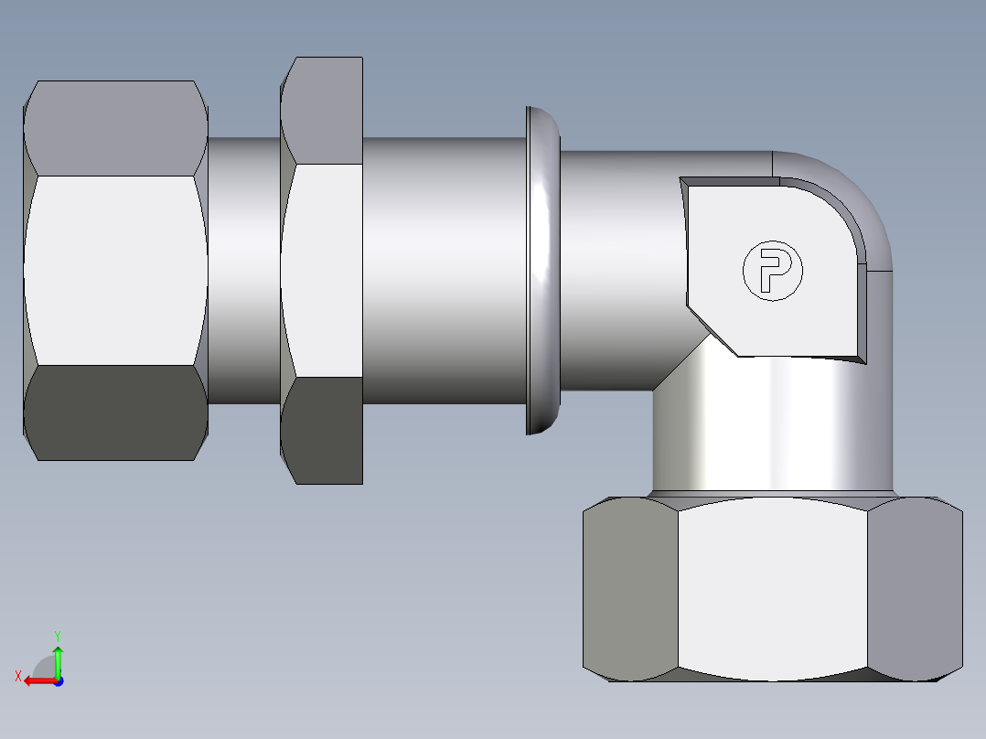 卡套式工业通用硬管接头EO_Bulkhead_elbow_WSV18ZL71后视图