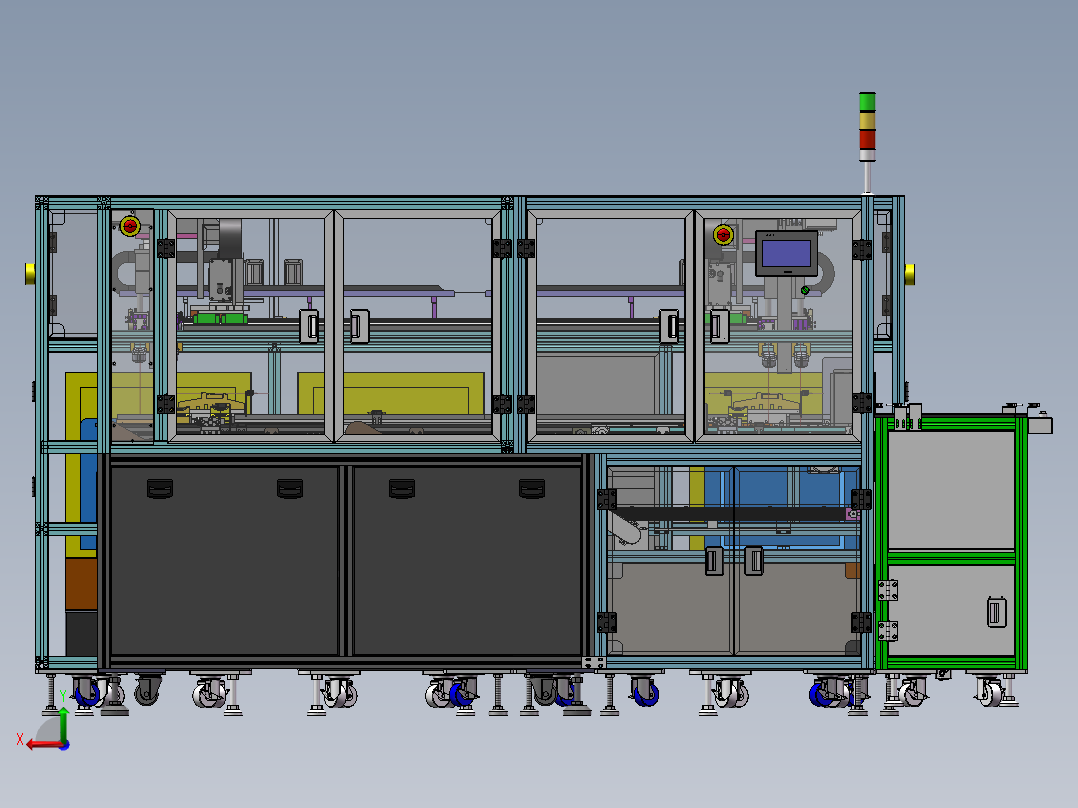 电话自动组装产线后视图