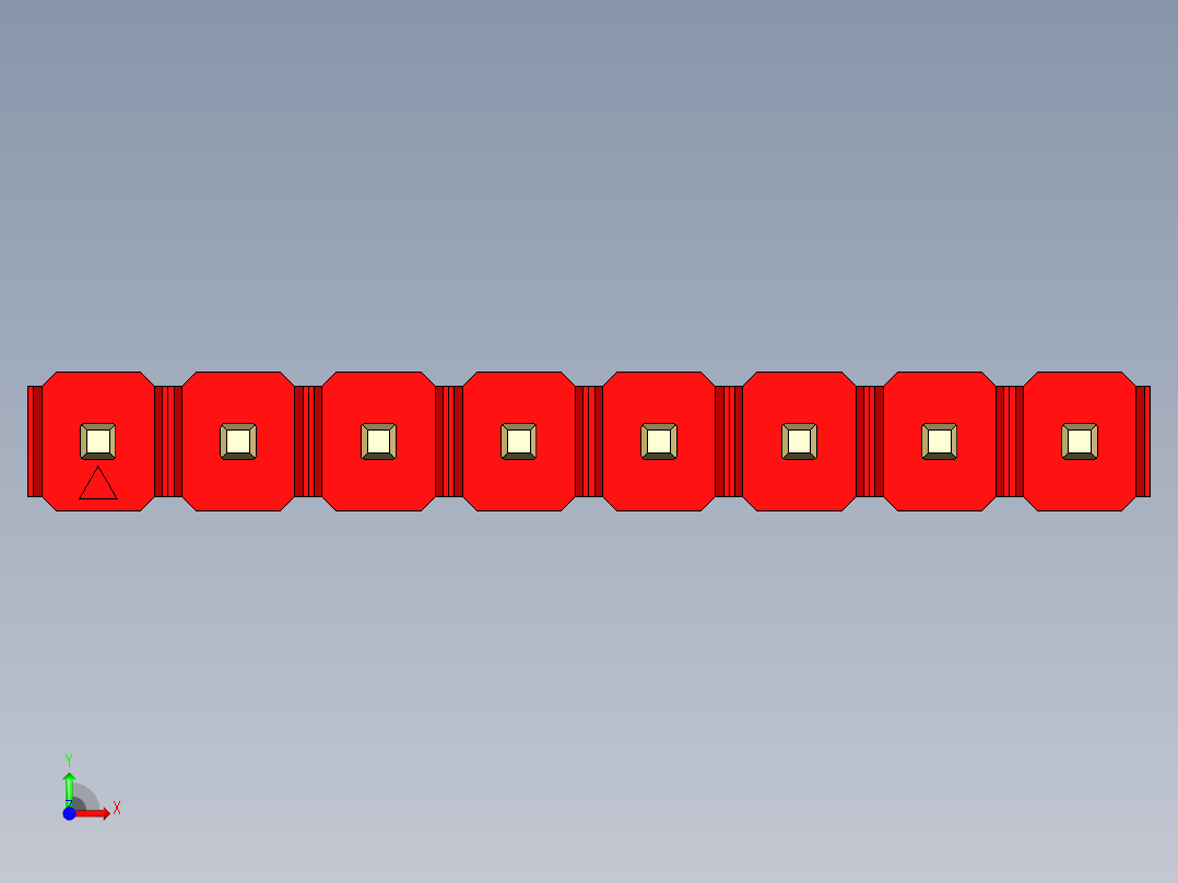彩色公头100mil（2.54mm）系列-DS1021_red_1x08p_100mil_Type5_rev1.0前视图