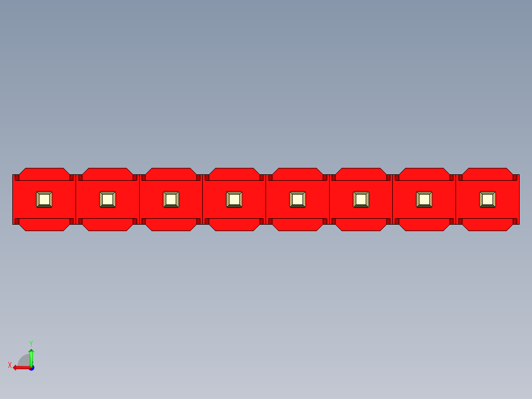 彩色公头100mil（2.54mm）系列-DS1021_red_1x08p_100mil_Type5_rev1.0后视图
