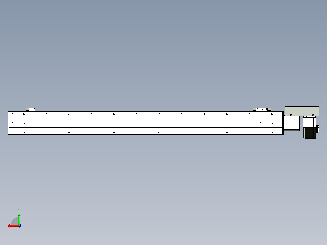 同步带滑台-半封闭B10H-L45-S1000-R-P40-D3后视图