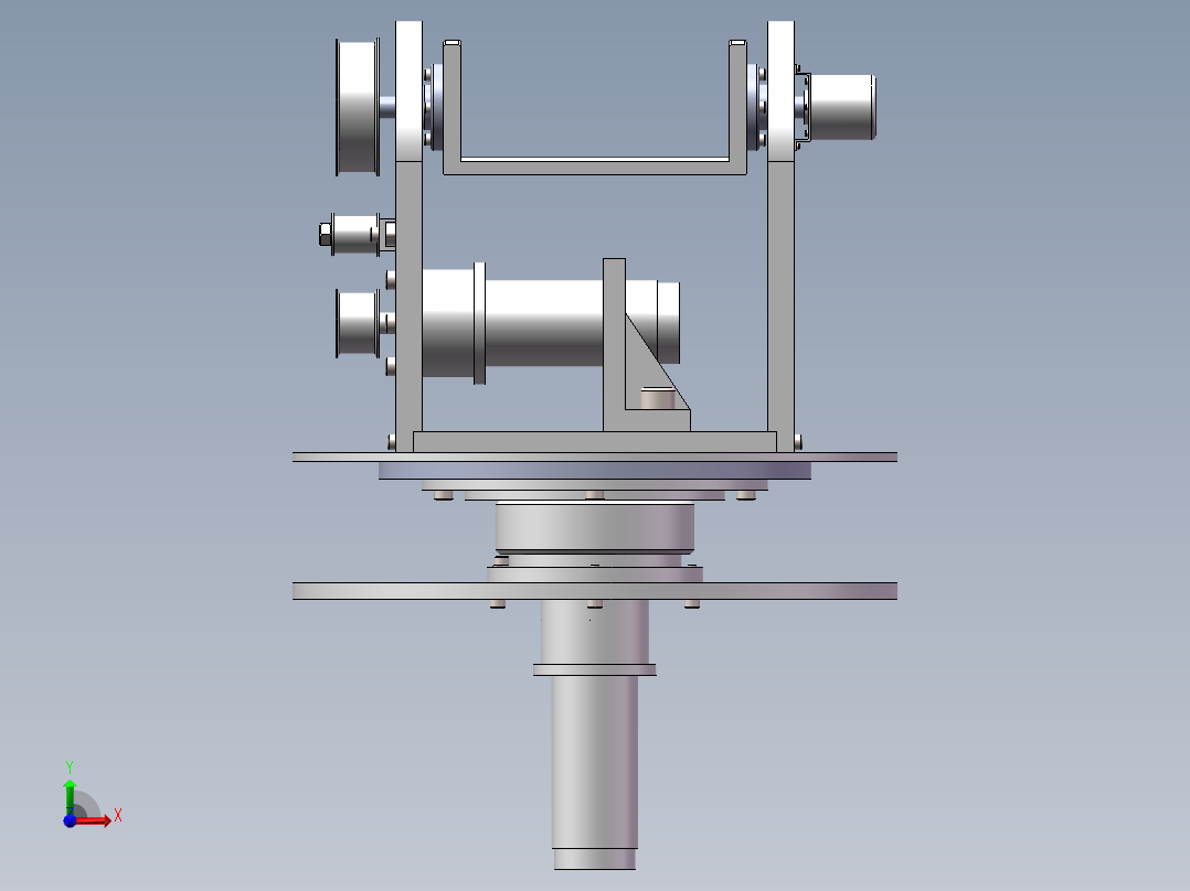 双轴旋转云台前视图
