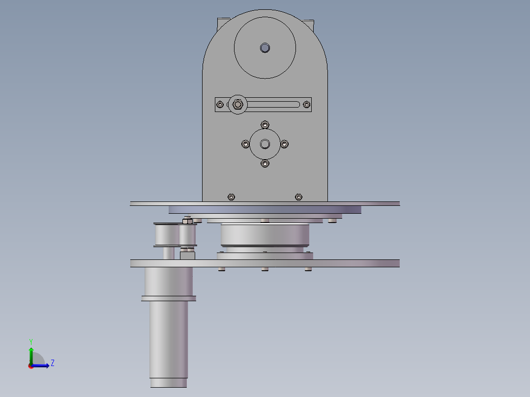 双轴旋转云台左视图