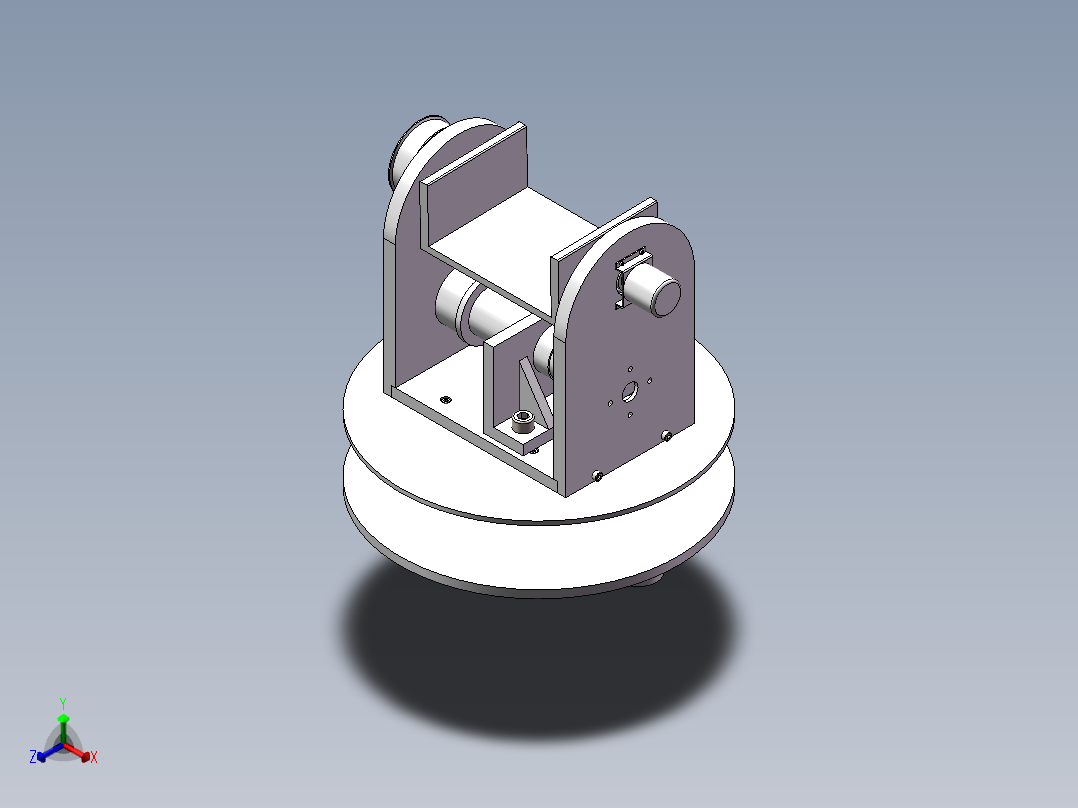 双轴旋转云台正等轴测图