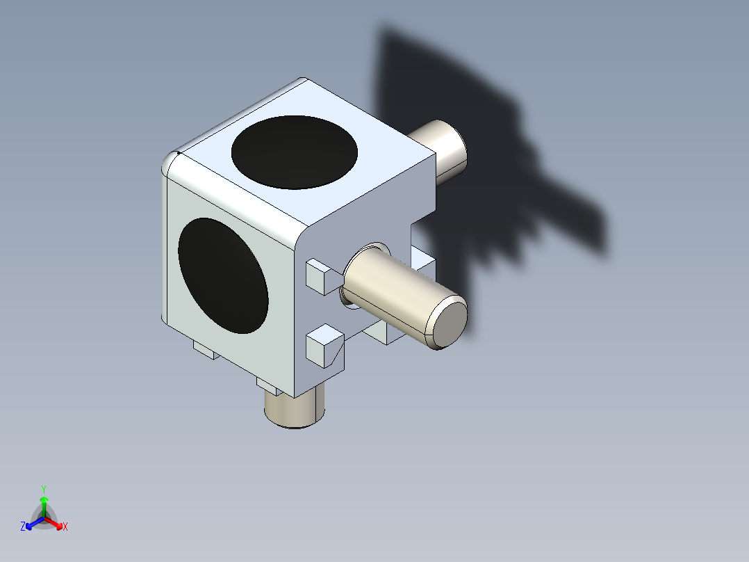 型材-BR 3D 20X20 CUBIC CONNECTOR 3842549680正等轴测图