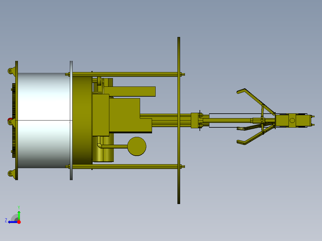 送餐机器人含三维二维说明书右视图