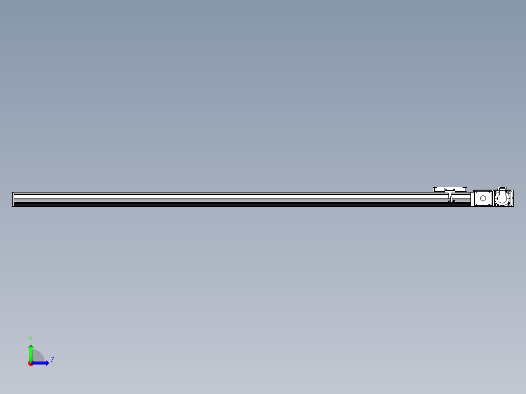 同步带全封闭直线模组TPA-HCB-105D-90-L1550-MR-Y-P20-N3左视图