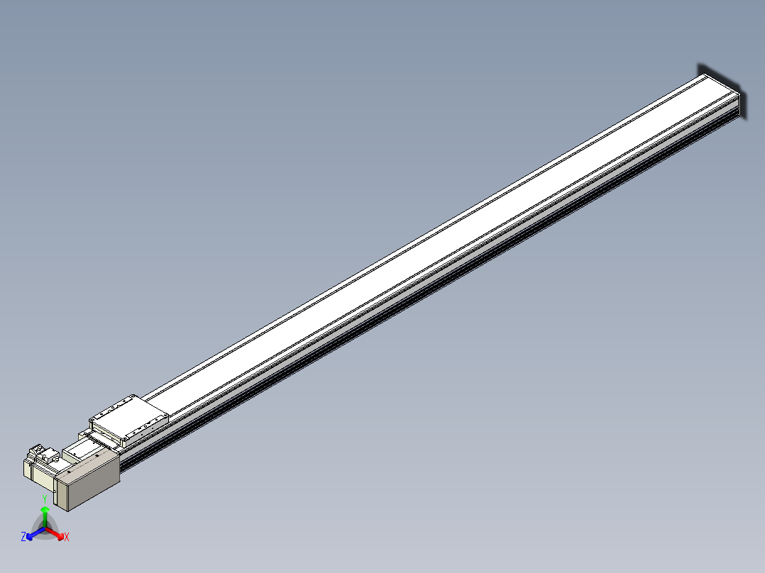 同步带全封闭直线模组TPA-HCB-105D-90-L1550-MR-Y-P20-N3正等轴测图