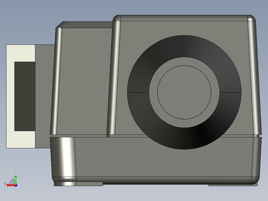 基恩士CA-CNX10U_kc图纸模型后视图