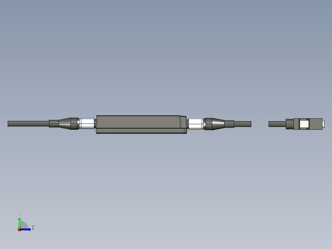 基恩士CA-CNX10U_kc图纸模型左视图