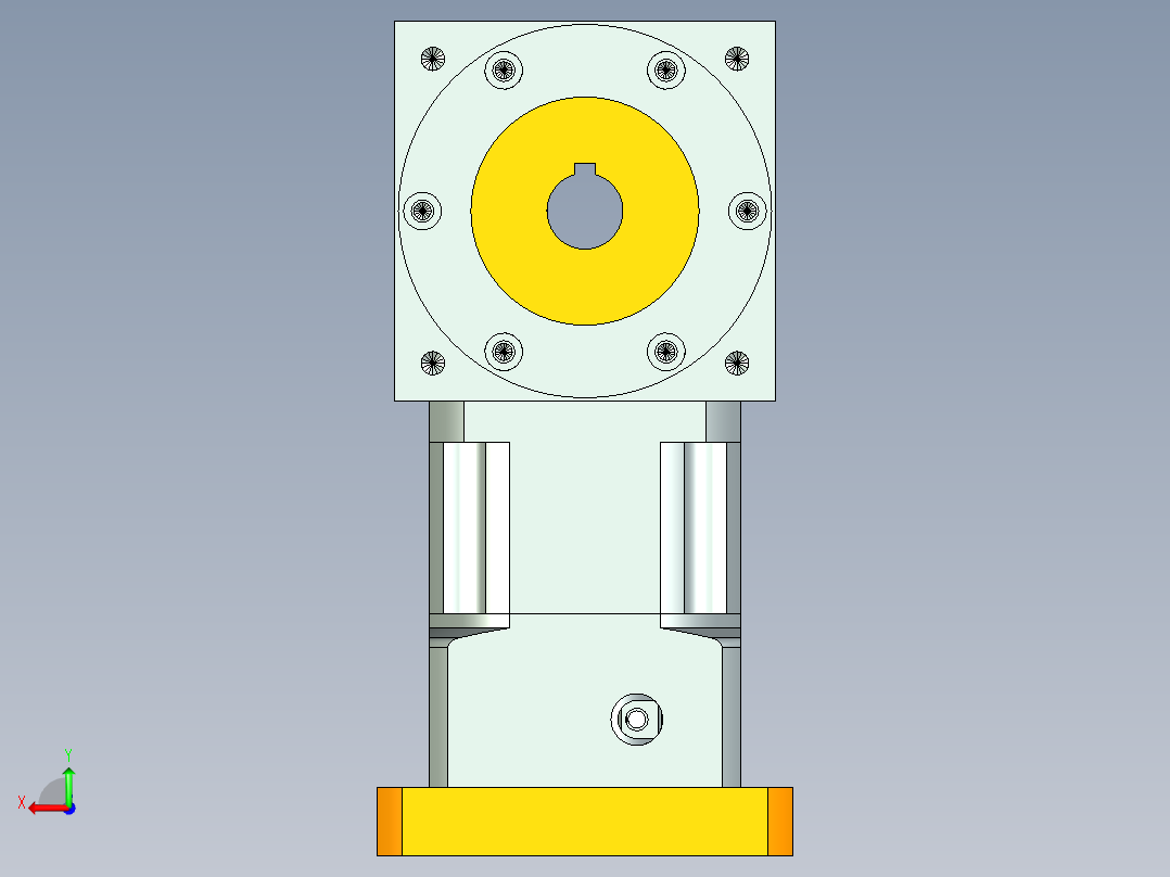 换向器22PW110双边锁紧 PLX90-L1 24-110-145-M8.stp后视图
