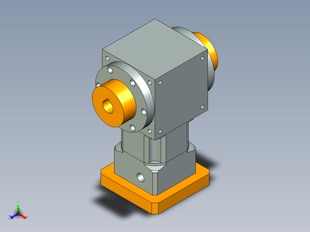 换向器22PW110双边锁紧 PLX90-L1 24-110-145-M8.stp正等轴测图
