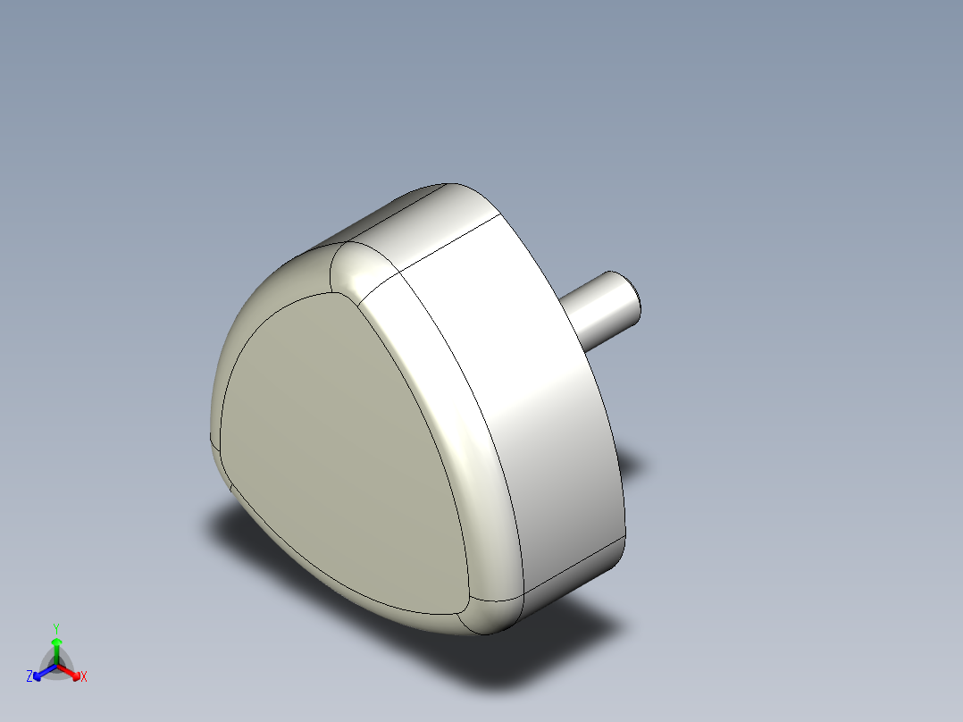 三瓣型把手1078-3D多系列多零件图纸模型正等轴测图