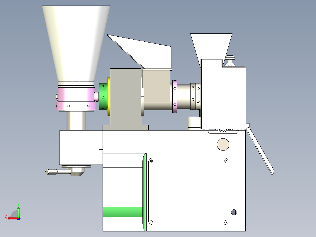 台式饺子机后视图