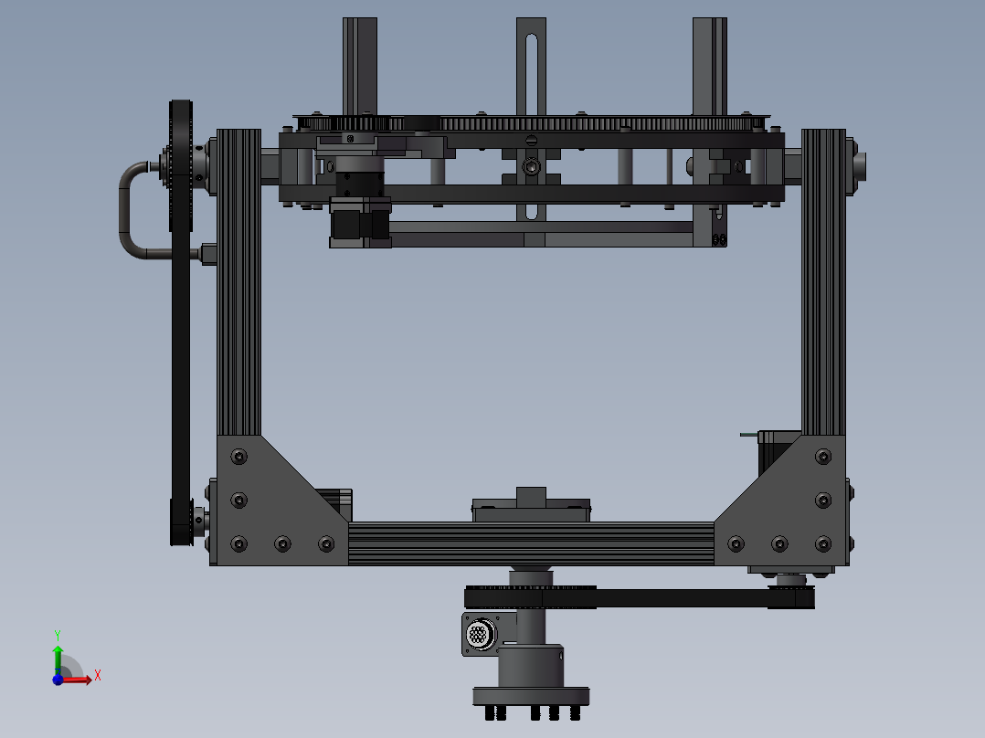 旋转云台三维模型前视图