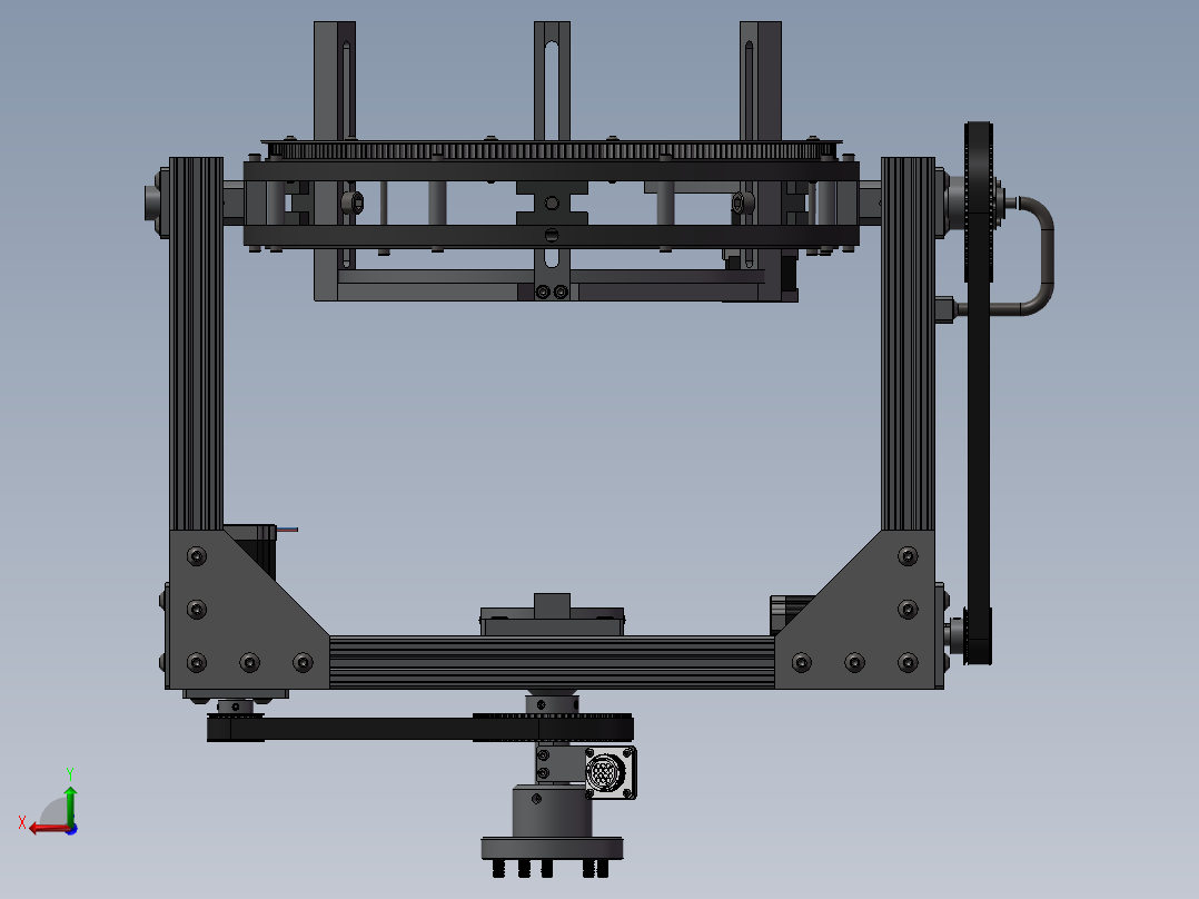 旋转云台三维模型后视图