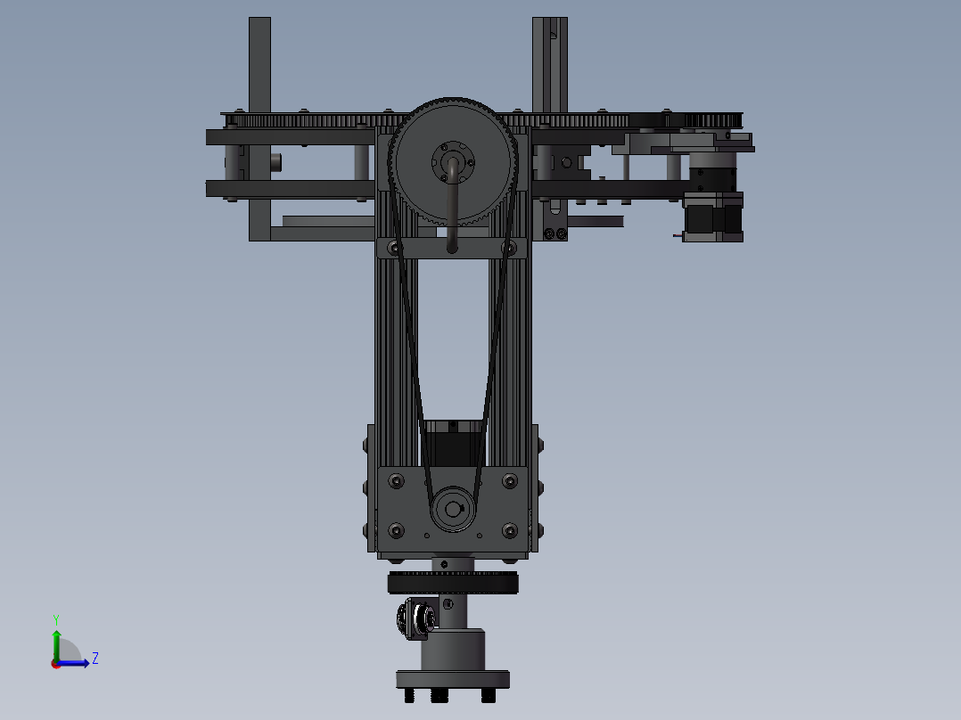 旋转云台三维模型左视图