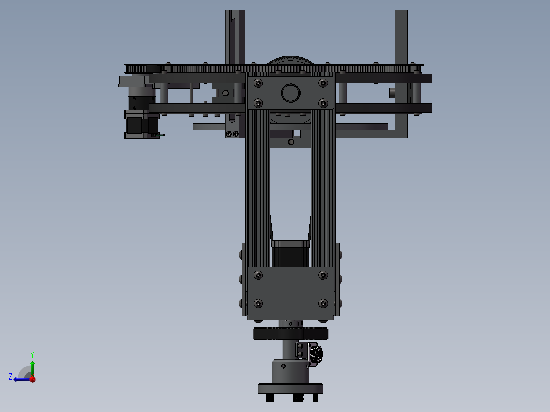 旋转云台三维模型右视图