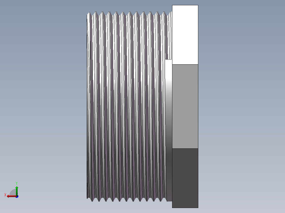 转接头-内外丝异径 DN50-DN20后视图