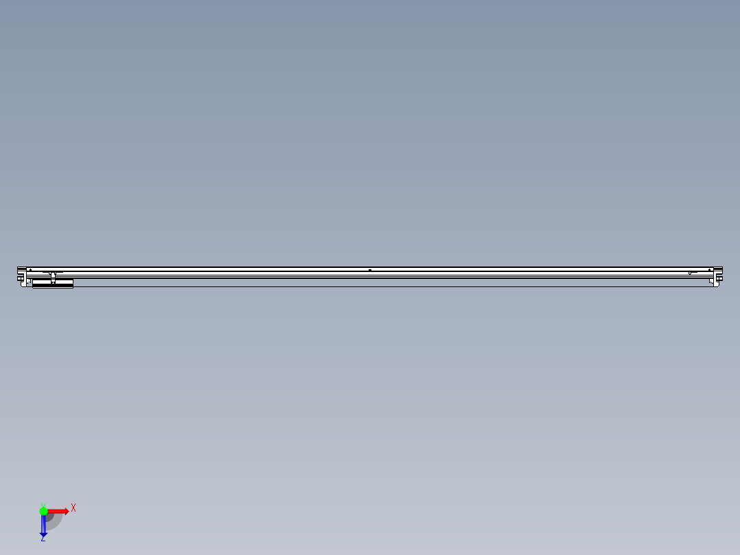 威洛博VL系列直线电机模组-VL14S2-S2500俯视图