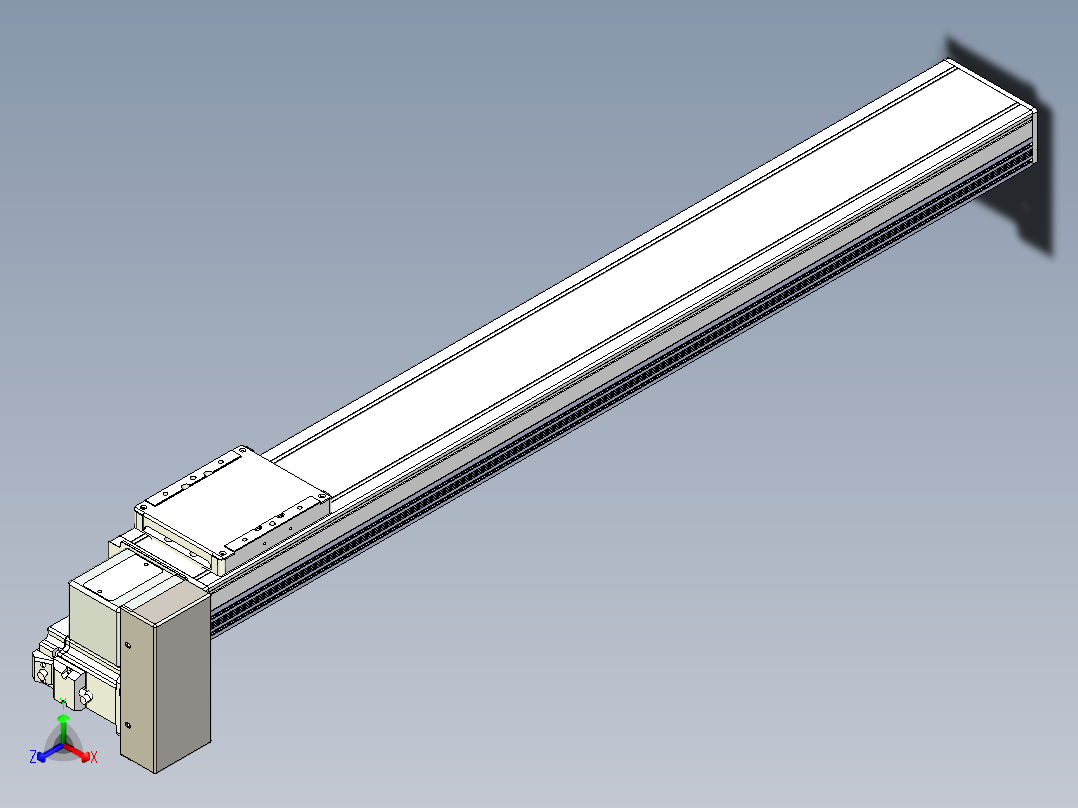 同步带全封闭直线模组TPA-HCB-105D-90-L750-RP-C-P20-N3正等轴测图