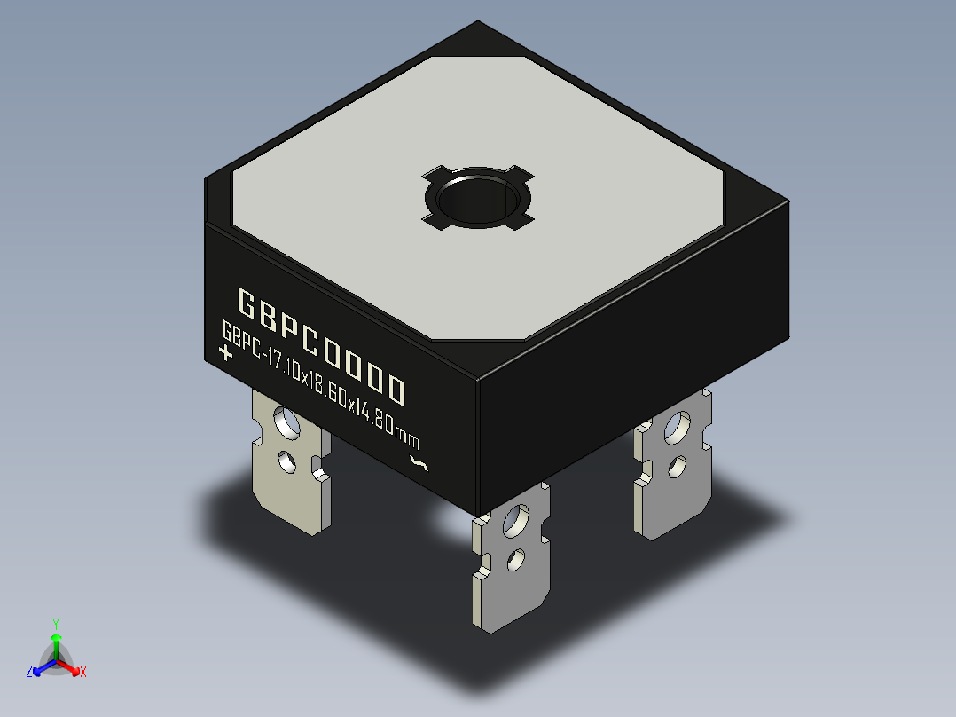 桥式整流器-GBPC_Max_Size正等轴测图